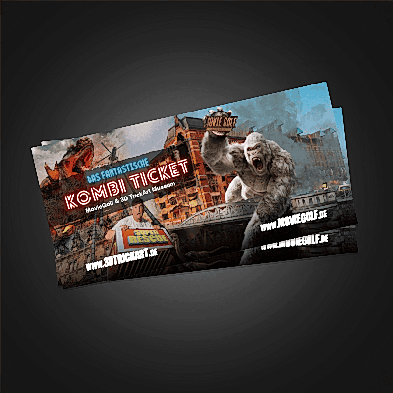 Combi ticket Movie Golf & 3D Trickart Museum